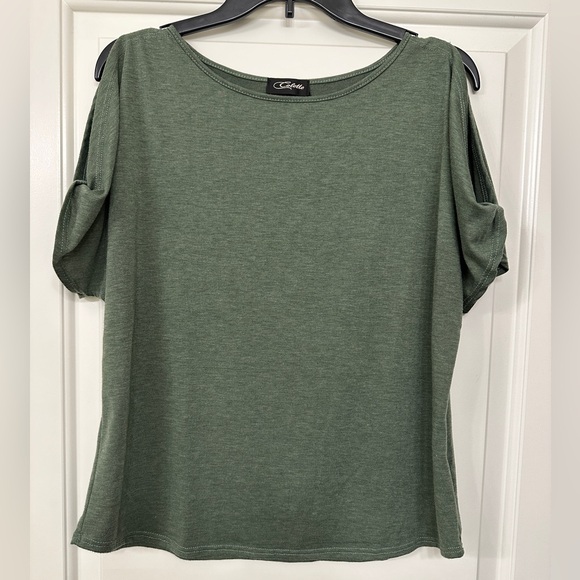 TWO COLETTE Romey Cold Shoulder Knit Tops. Both size Medium. - Picture 2 of 7